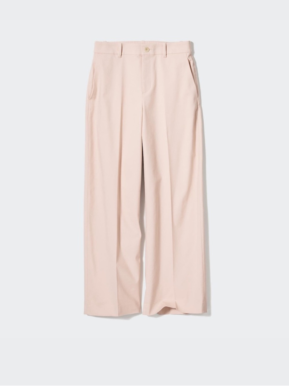 UNIQLO XS Women's Wide-Leg Chino Pants in Light Pink